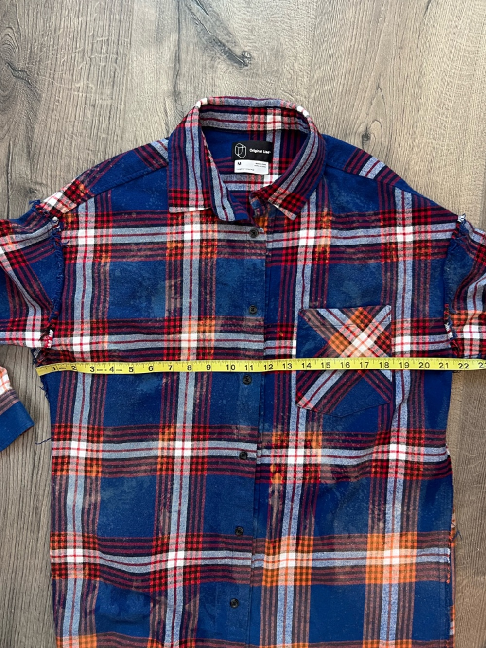 Original Use Blue & Orange Plaid Button-Down Shirt - Picture 5 of 7